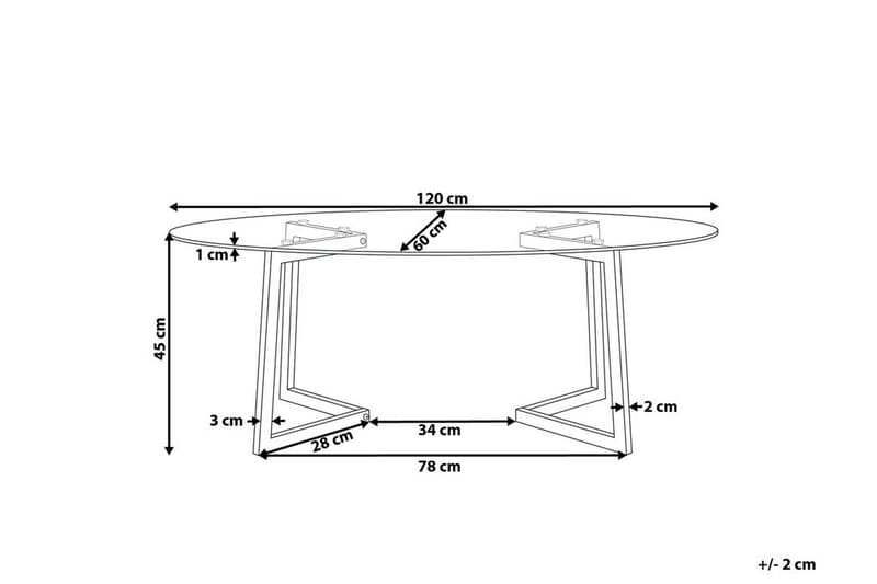 Fresno Sofabord 60 cm - Transparent - Møbler - Bord - Sofabord