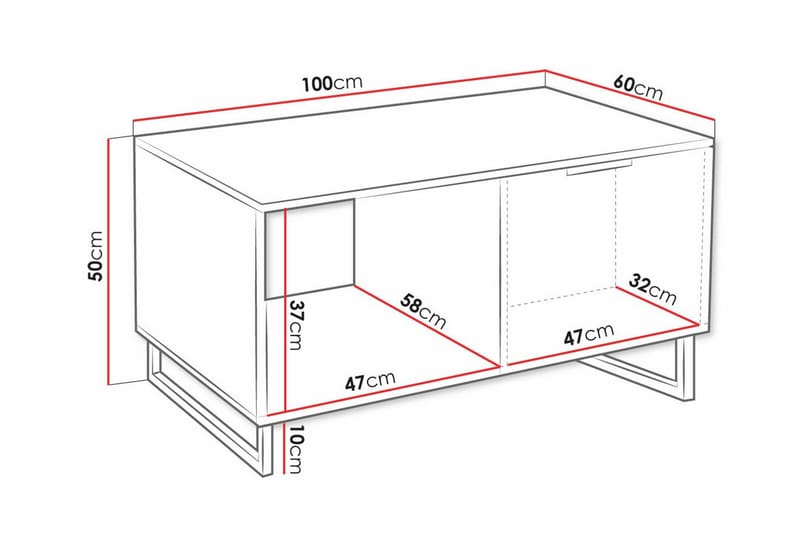 Galbally Sofabord 60 cm - Brun - Møbler - Bord - Sofabord