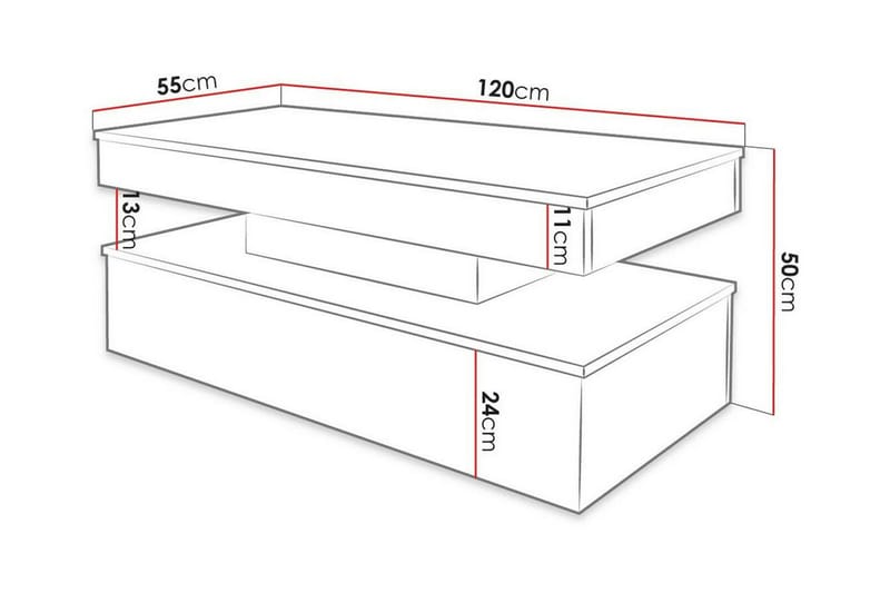 Glenndale Sofabord 55 cm - Svart - Møbler - Bord - Sofabord