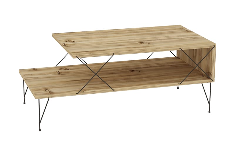 Jaennis Sofabord 100 cm - Natur/Svart - Møbler - Bord - Sofabord