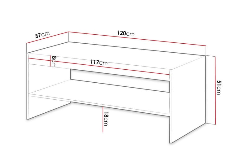 Juniskär Sofabord 57 cm - Grå - Møbler - Bord - Sofabord