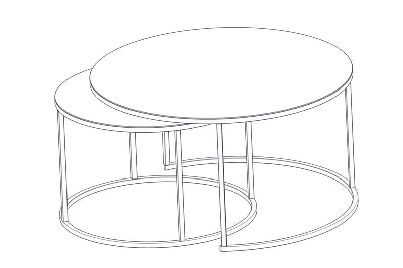 Kashiwa Sofabord 80 cm - Svart - Møbler - Bord - Sofabord