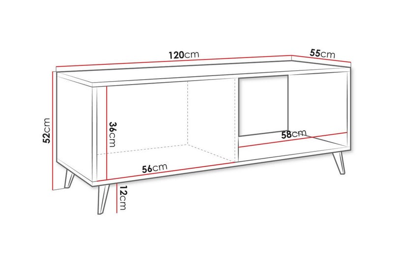 Kintore Sofabord 52 cm - Svart - Møbler - Bord - Sofabord