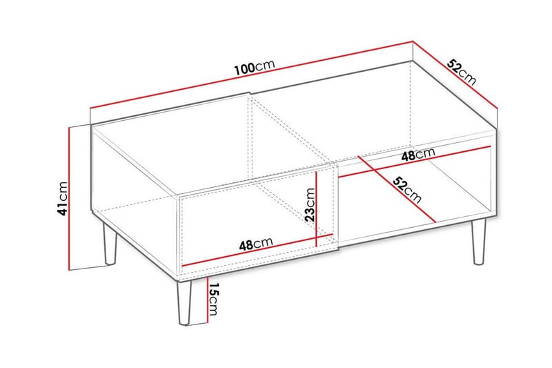 Kintore Sofabord 52 cm - Svart - Møbler - Bord - Sofabord