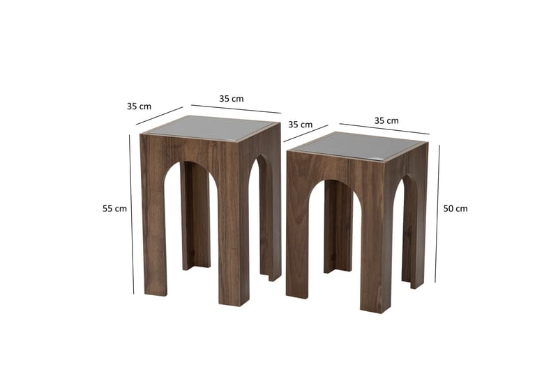 Lowan Sofabord 35 cm - Mørkebrun - Møbler - Bord - Sofabord