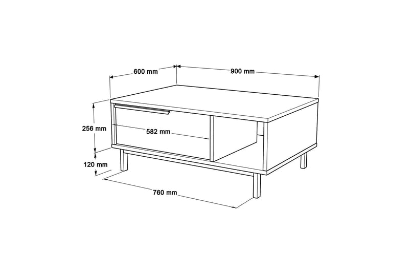 Manku Sofabord 90 cm - Eik - Møbler - Bord - Sofabord