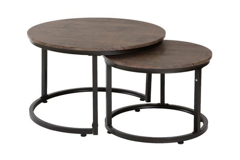 Marieli Settbord 76 cm - Brun - Sofabord - Sammenleggbart bord - Speilbord - Settbord