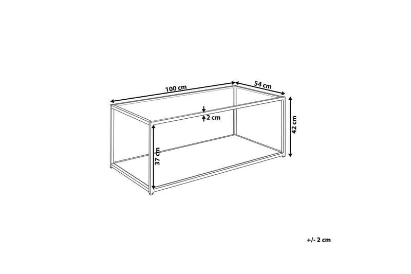 Medora Sofabord 100 cm med Oppbevaringshylle - Svart - Møbler - Bord - Sofabord