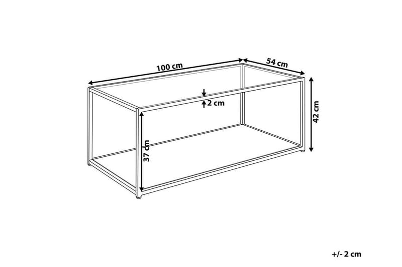 Medora Sofabord 100 cm med Oppbevaringshylle - Svart - Møbler - Bord - Sofabord