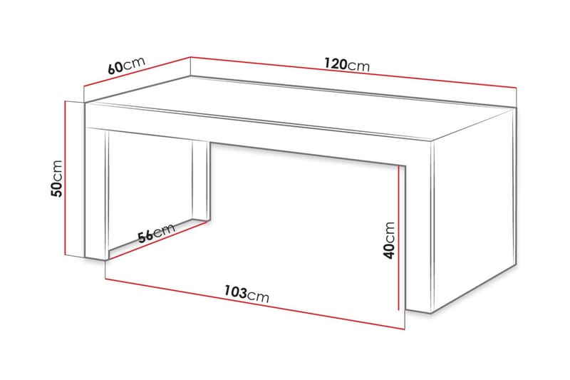 Milias Sofabord 120 cm - Natur/Antracit - Møbler - Bord - Sofabord