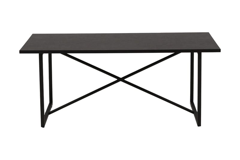 Pryora Sofabord 110x70x45 cm - Svart - Sofabord - Sammenleggbart bord - Speilbord - Sofabord med oppbevaring - Sofabord med hjul - Hev og senkbart sofabord