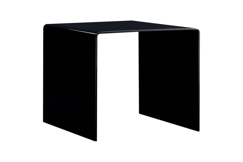 Salongbord svart 50x50x45 cm herdet glass - Svart - Sofabord
