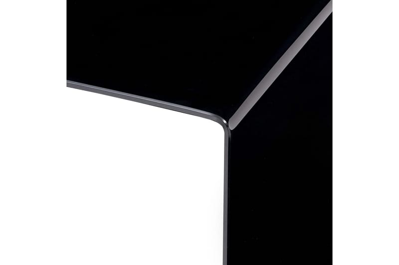 Salongbord svart 50x50x45 cm herdet glass - Svart - Sofabord