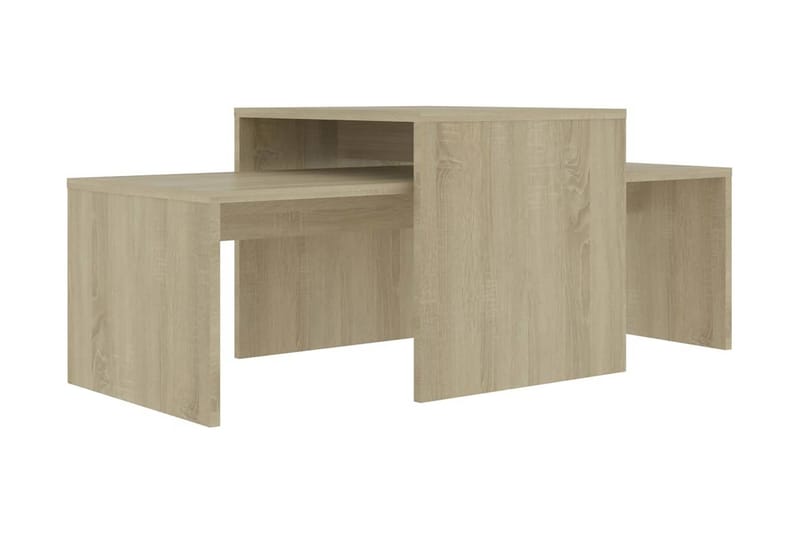 Salongbordsett sonoma eik 100x48x40 cm sponplate - Møbler - Bord - Sofabord