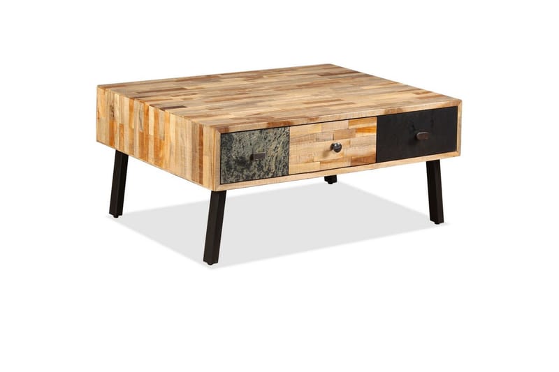 Sofabord gjenvunnet heltre teak 90x65x40 cm - Resirkulert Tre - Møbler - Bord - Sofabord