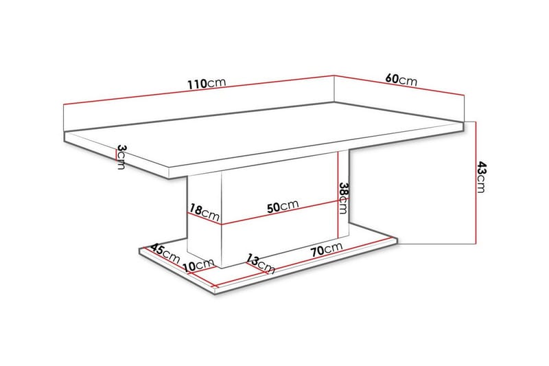 Tallow Sofabord 60 cm - Brun - Møbler - Bord - Sofabord