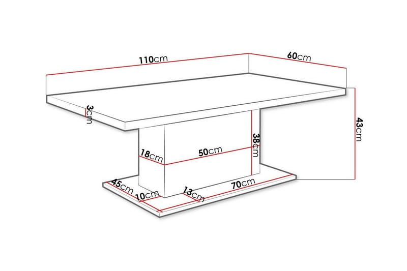 Tallow Sofabord 60 cm - Brun - Møbler - Bord - Sofabord