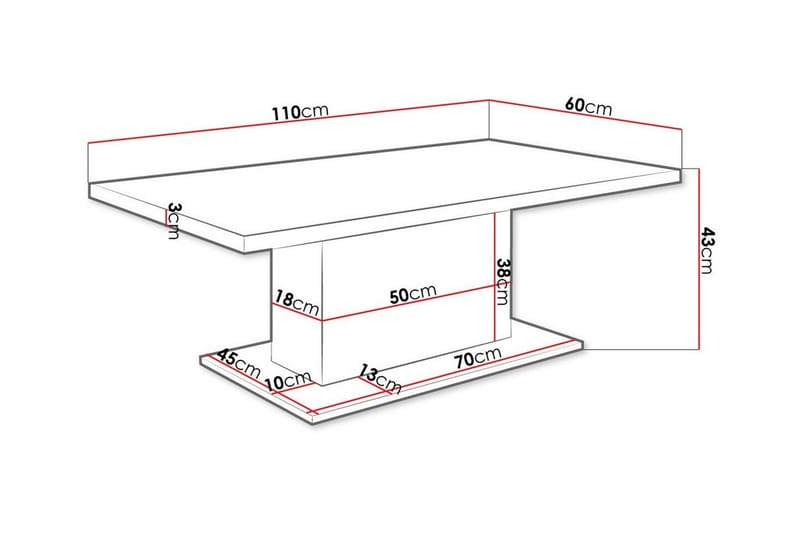 Tallow Sofabord 60 cm - Brun - Møbler - Bord - Sofabord