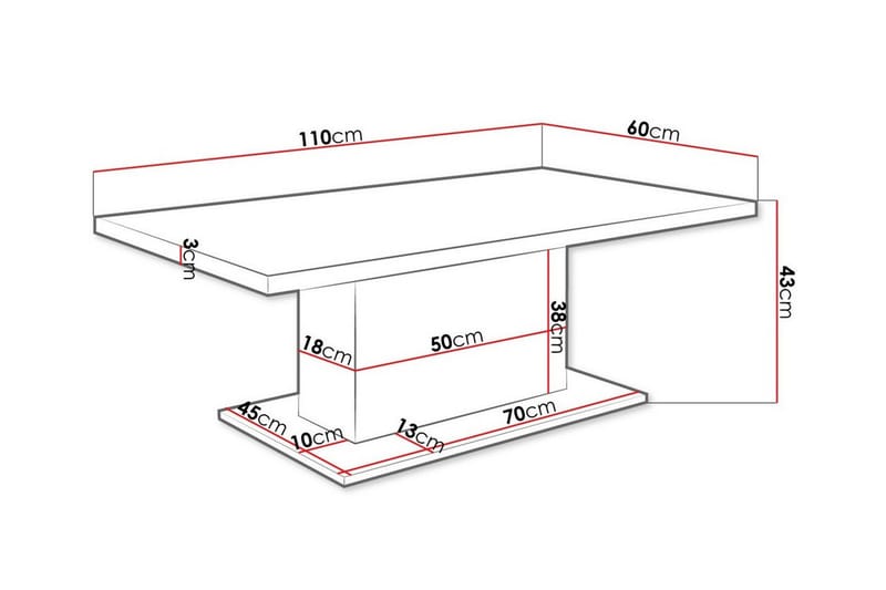 Tallow Sofabord 60 cm - Hvid - Møbler - Bord - Sofabord