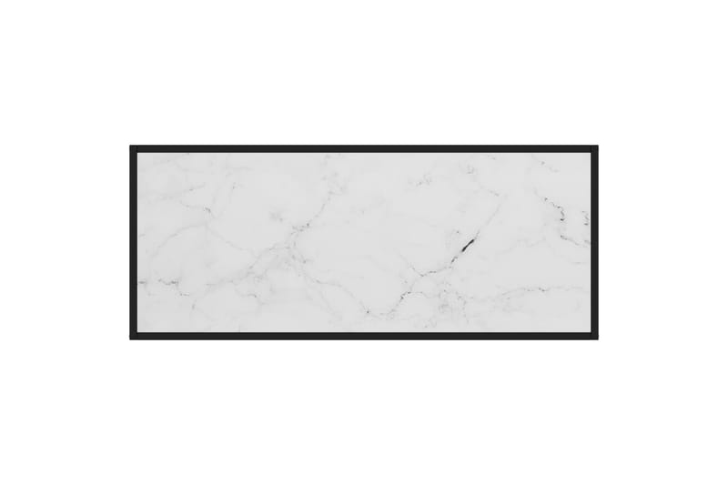 Tebord svart med hvitt marmorglass 120x50x35 cm - Svart - Møbler - Bord - Sofabord