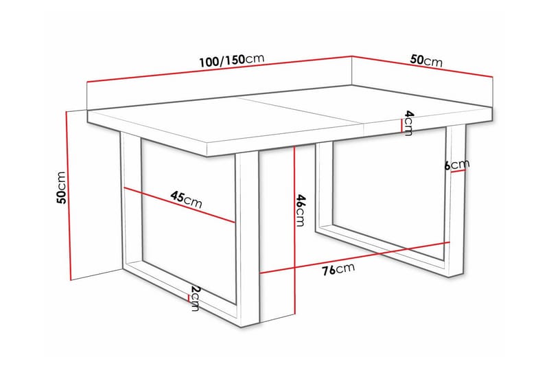 Wardner Sofabord 50 cm - Hvid - Møbler - Bord - Sofabord