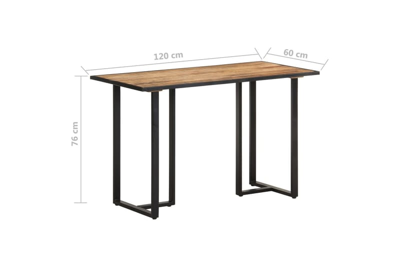 Spisebord 120 cm grovt heltre mangotre - Brun - Møbler - Bord - Spisebord & kjøkkenbord