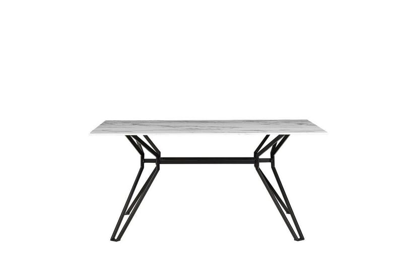 Ballina Spisebord 160 cm - Hvit / Svart - Spisebord & kjøkkenbord