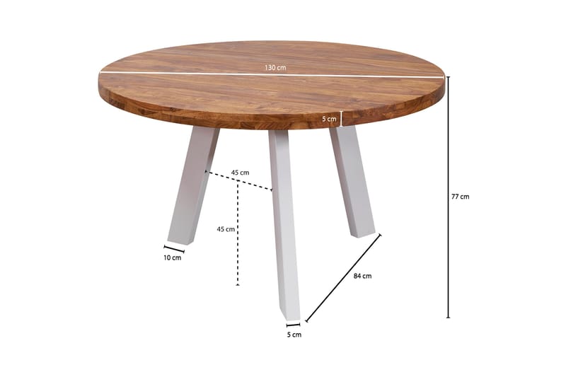 Caysin Spisebord 130 cm - Brun - Møbler - Bord - Spisebord & kjøkkenbord