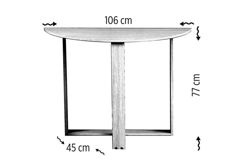 Comfortale Spisebord Halvmåne - Lysebrun - Møbler - Bord - Spisebord & kjøkkenbord