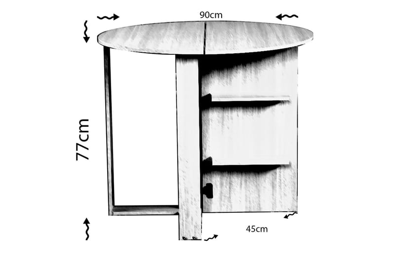 Comfortale Spisebord Rundt Sammenleggbart - Møbler - Bord - Spisebord & kjøkkenbord