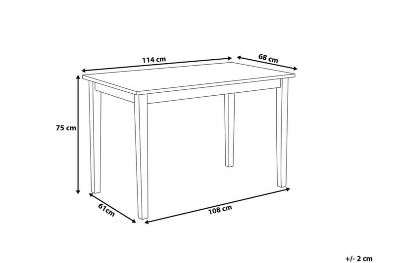 Georgia Spisebord 115 cm - Hvit - Møbler - Bord - Spisebord & kjøkkenbord