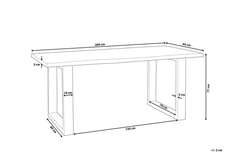 Heby Spisebord 200 cm - Brun - Møbler - Bord - Spisebord & kjøkkenbord