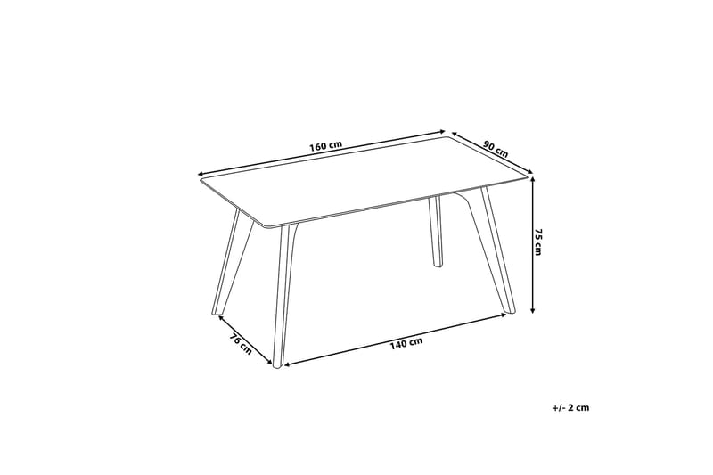 Hudson Spisebord 160 cm - Transparent - Møbler - Bord - Spisebord & kjøkkenbord