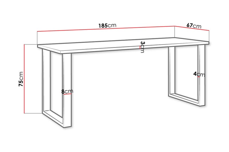 Imper Spisebord 185 cm - Teak - Møbler - Bord - Spisebord & kjøkkenbord