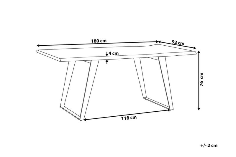 Jaipur Spisebord 180 cm - Tre / Natur - Møbler - Bord - Spisebord & kjøkkenbord