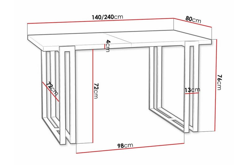 Kintore Spisebord 80 cm - Svart - Møbler - Bord - Spisebord & kjøkkenbord