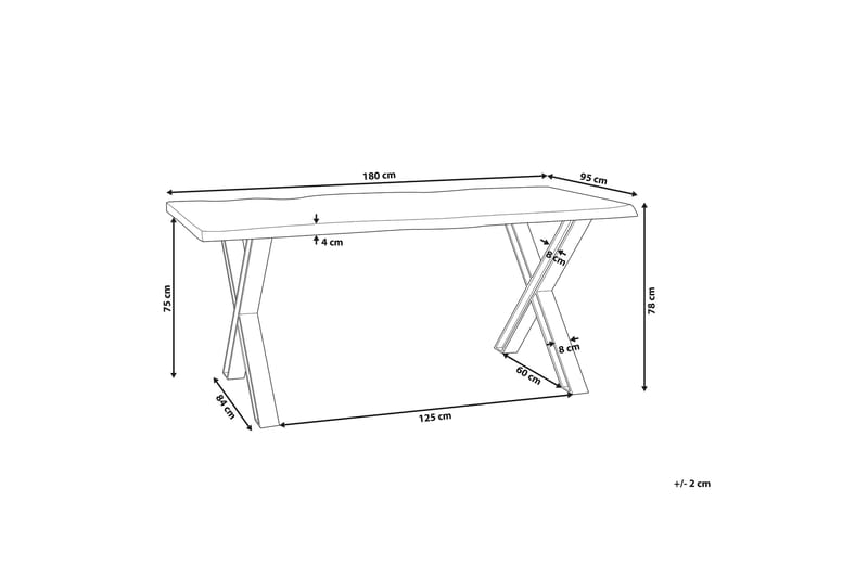 Lahens Spisebord 180x95 cm - Brun - Møbler - Bord - Spisebord & kjøkkenbord