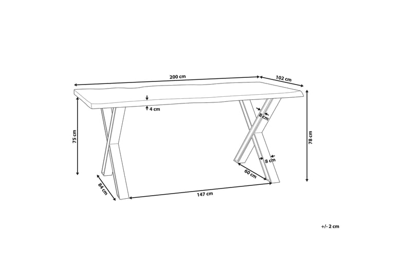 Lahens Spisebord 200x102 cm - Brun - Møbler - Bord - Spisebord & kjøkkenbord