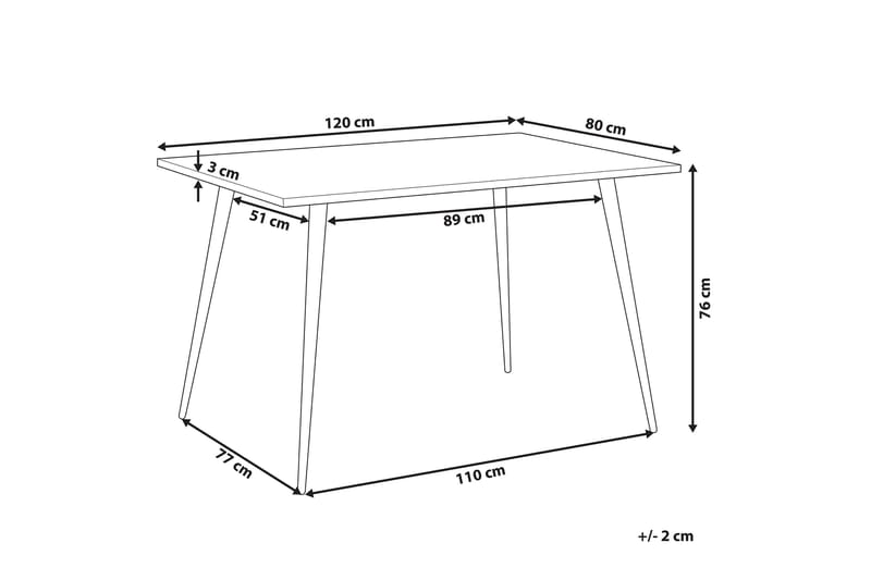 Lolenco Spisebord 120 cm - Grå/Svart - Møbler - Bord - Spisebord & kjøkkenbord