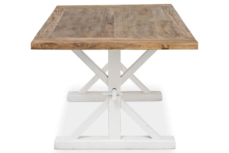 Lyon Vintage Forlengningsbart Spisebord 200 cm - Vintage Natur/Hvit - Spisebord & kjøkkenbord