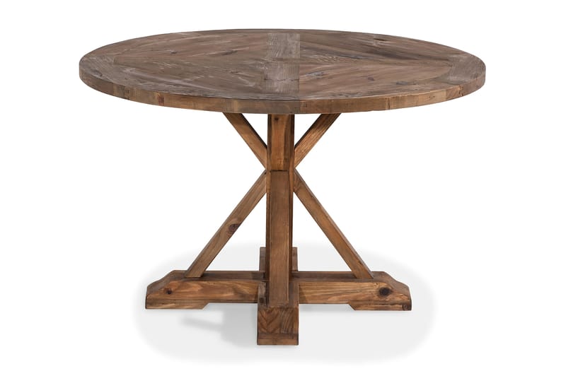 Lyon Vintage Spisebord 120 cm Rund - Natur - Spisebord & kjøkkenbord