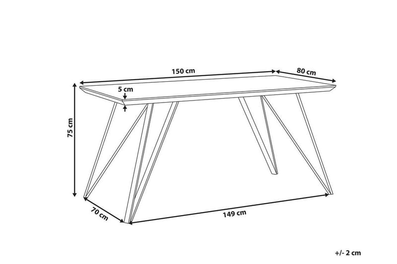 Molden Spisebord 150 cm - Hvit / Gull - Møbler - Bord - Spisebord & kjøkkenbord