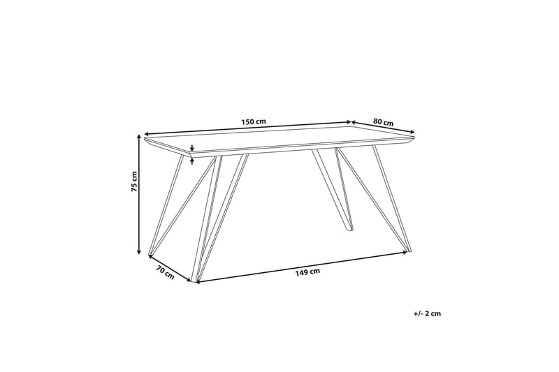 Molden Spisebord 150 cm - Hvit / Gull - Møbler - Bord - Spisebord & kjøkkenbord