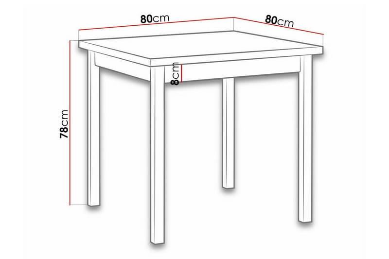 Patrickswell Spisebord 80 cm - Brun - Møbler - Bord - Spisebord & kjøkkenbord