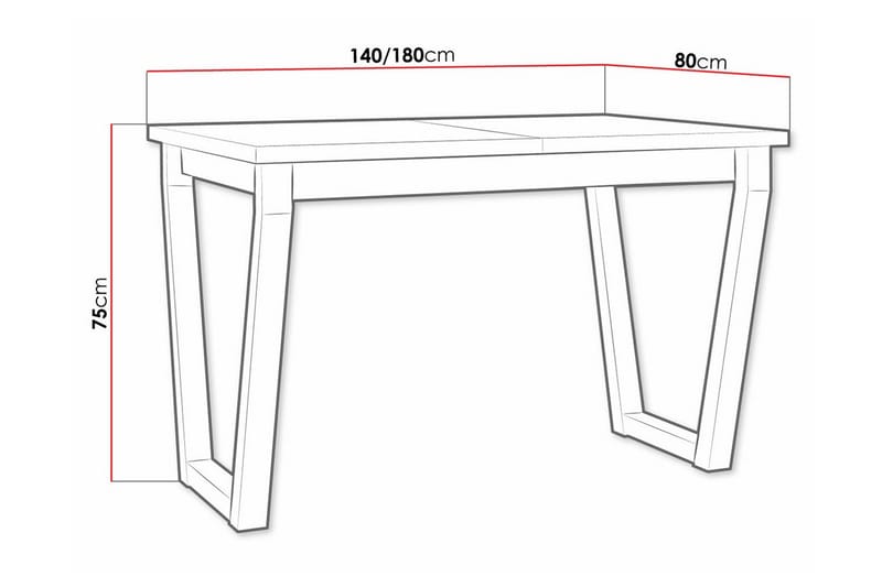 Patrickswell Spisebord 80 cm - Hvid - Møbler - Bord - Spisebord & kjøkkenbord