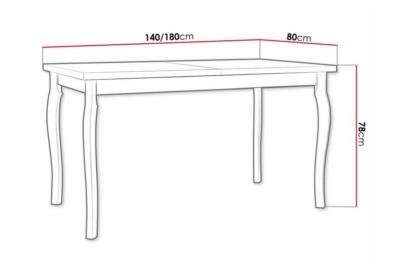 Patrickswell Spisebord 80 cm - Hvid - Møbler - Bord - Spisebord & kjøkkenbord