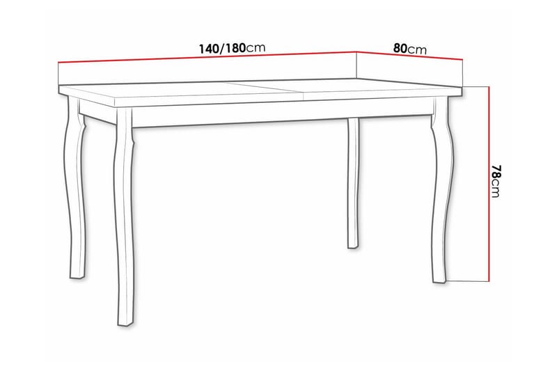 Patrickswell Spisebord 80 cm - Hvid - Møbler - Bord - Spisebord & kjøkkenbord