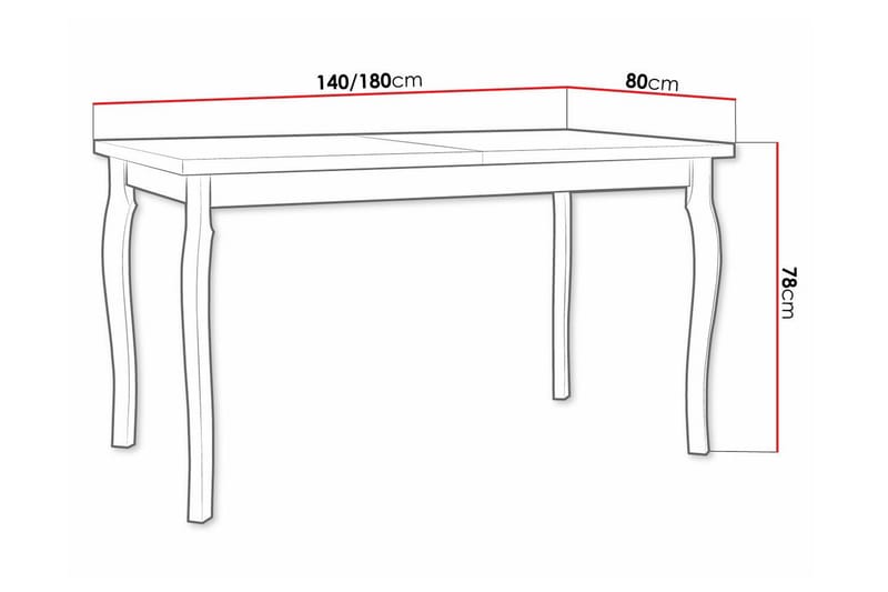 Patrickswell Spisebord 80 cm - Hvid - Møbler - Bord - Spisebord & kjøkkenbord