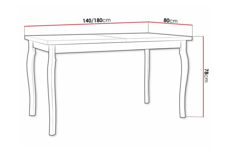 Patrickswell Spisebord 80 cm - Hvid - Møbler - Bord - Spisebord & kjøkkenbord