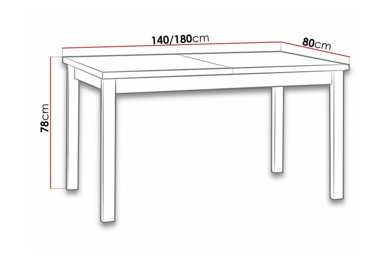 Patrickswell Spisebord 80 cm - Svart - Møbler - Bord - Spisebord & kjøkkenbord